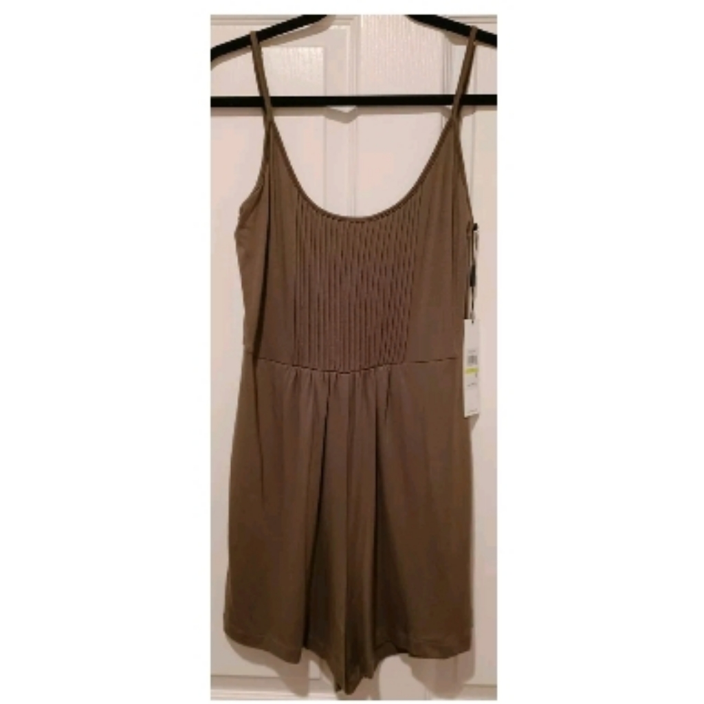 Calvin Klein Camo Green Romper Shorts With Pockets